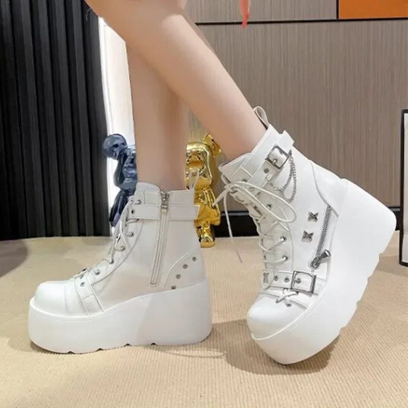 Designers Women Platform Gothi - Motorcycle Chain 评论和价格