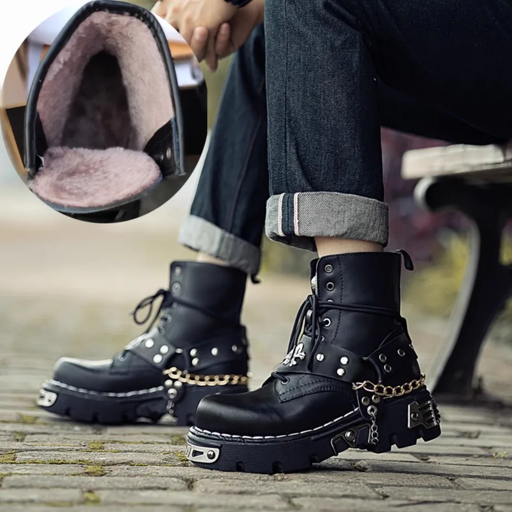 Men's Fashion Genuine Leather  - Motorcycle Chain 评论和价格