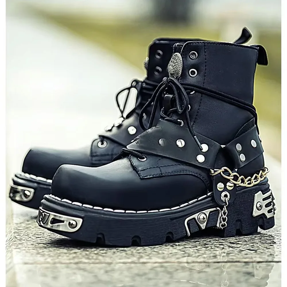 Men's Fashion Genuine Leather  - Motorcycle Chain 评论和价格