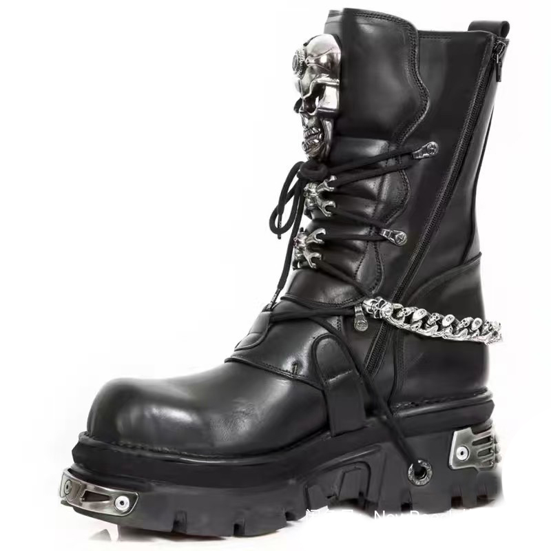 Fashion Men's Genuine Leather  - Motorcycle Chain 评论和价格