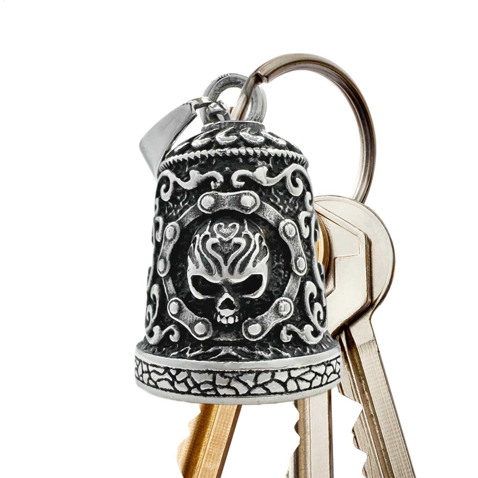 Skull Bell Charm Motorcycle Be - Motorcycle Chain 评论和价格