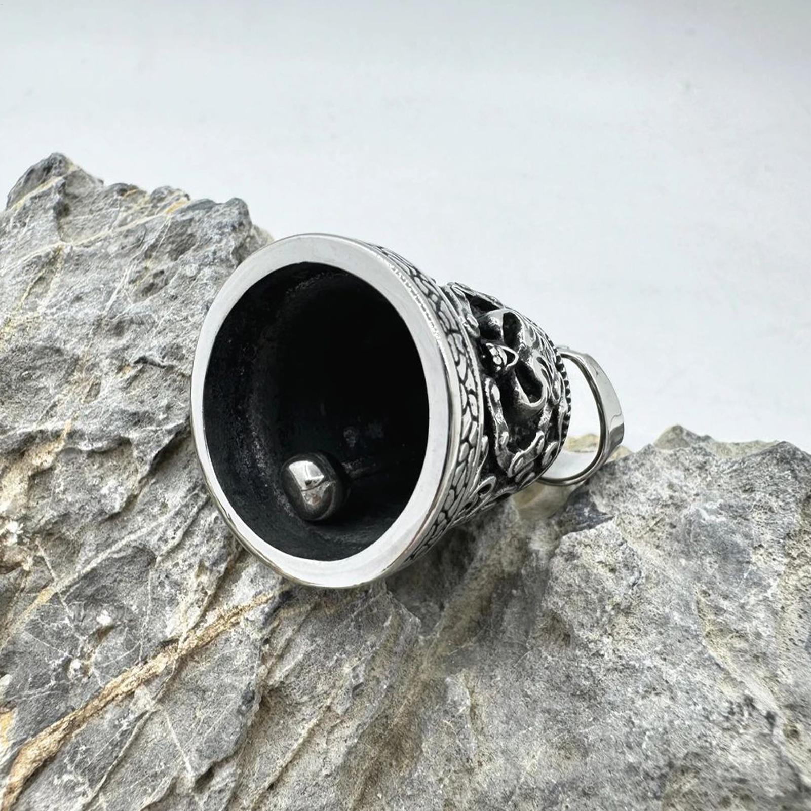 Skull Bell Charm Motorcycle Be - Motorcycle Chain 评论和价格
