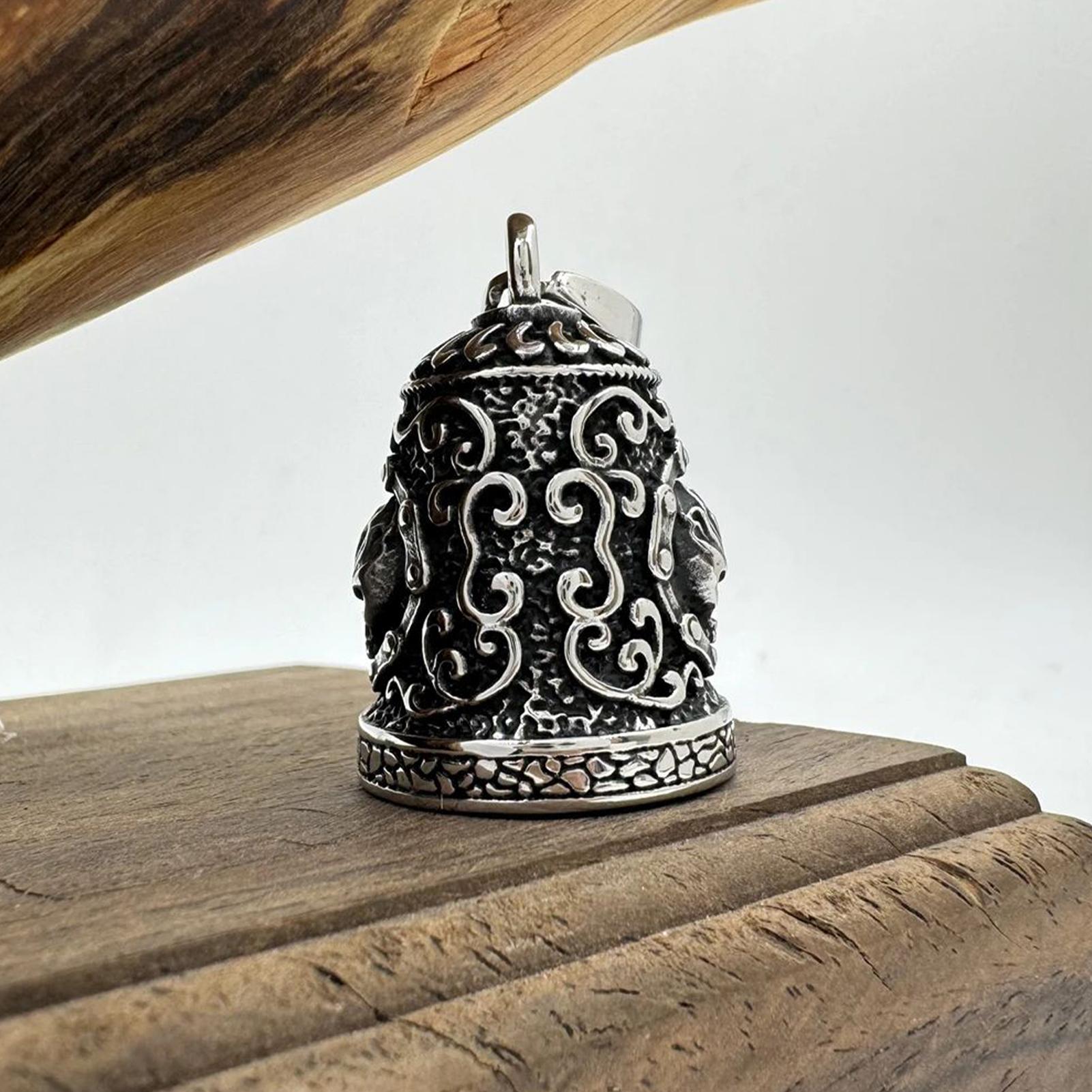 Skull Bell Charm Motorcycle Be - Motorcycle Chain 评论和价格