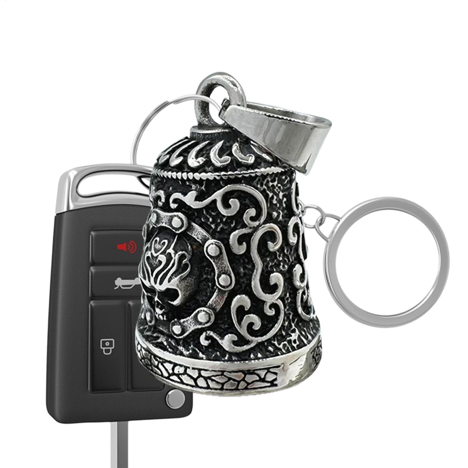 Skull Bell Charm Motorcycle Be - Motorcycle Chain 评论和价格