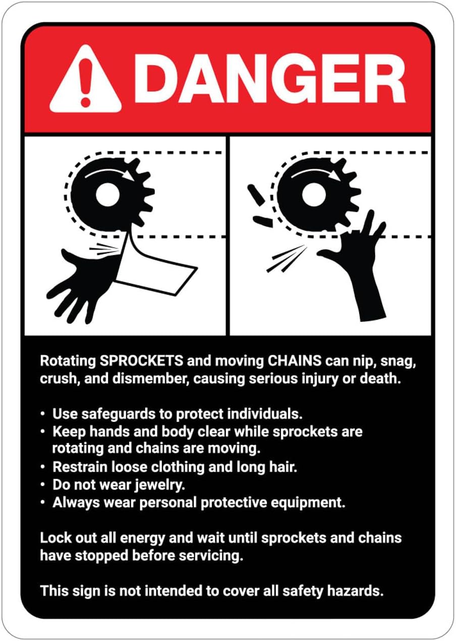 Danger: Sprocket/Chain Warning - Ansi Chain 评论和价格