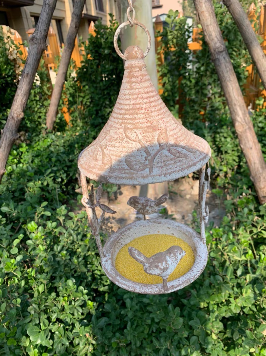 Hanging Bird Feeder, Rustic Vi - Xcm Chain 评论和价格