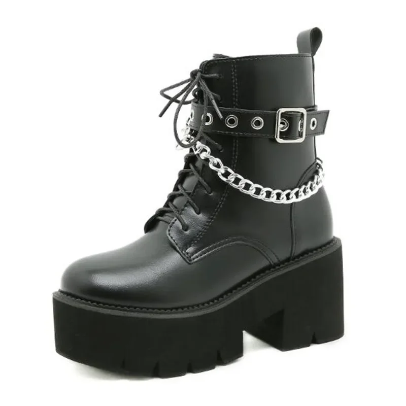 Luxury Motorcycle Boots Women  - Motorcycle Chain 评论和价格