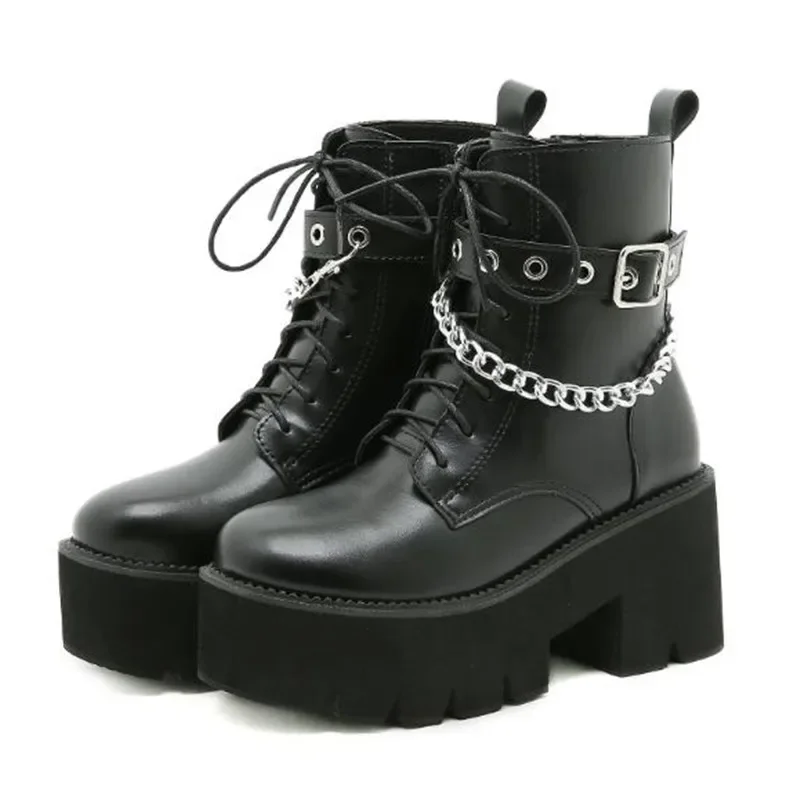 Luxury Motorcycle Boots Women  - Motorcycle Chain 评论和价格