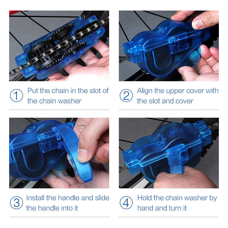 3Pcs Bicycle Chain Cleaner Kit - Chain Sprocket Set 评论和价格